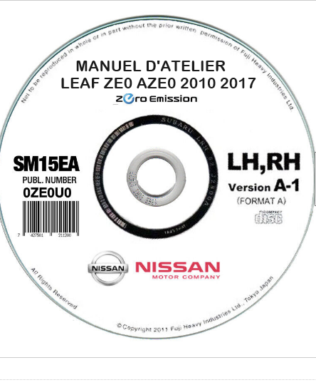 Manuel d'atelier Nissan Leaf 2010 2017 français { Docautomoto