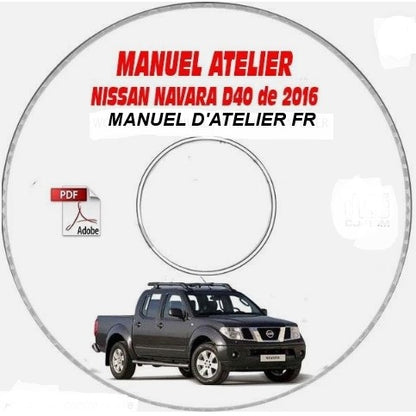 Manuel d'atelier Nissan Navara D40 2016 français Docautomoto