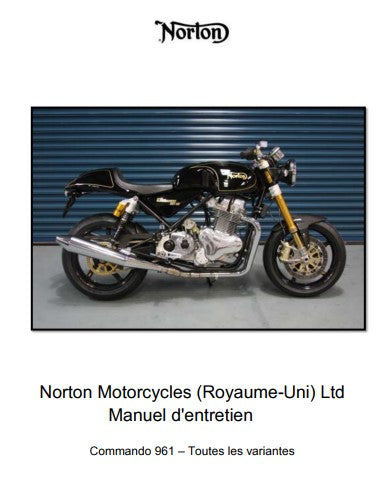Manuel d'atelier Norton 961 2017 Euro 4 ABS français { {{ Docautomoto }}