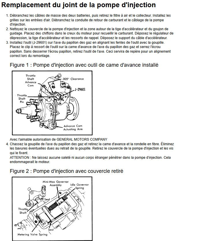 Manuel d'atelier Oldsmobile Delta 88 diesel 1981 français 