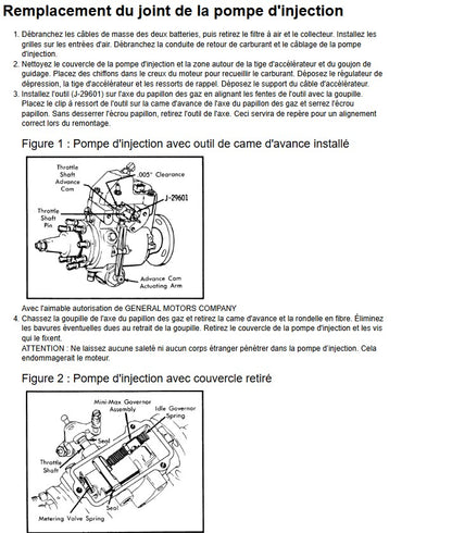 Manuel d'atelier Oldsmobile Delta 88 diesel 1981 français 