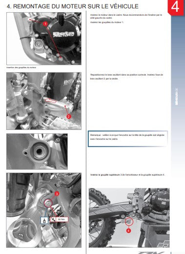 Manuel d'atelier pdf Beta 450 RX 2025 français Docautomoto