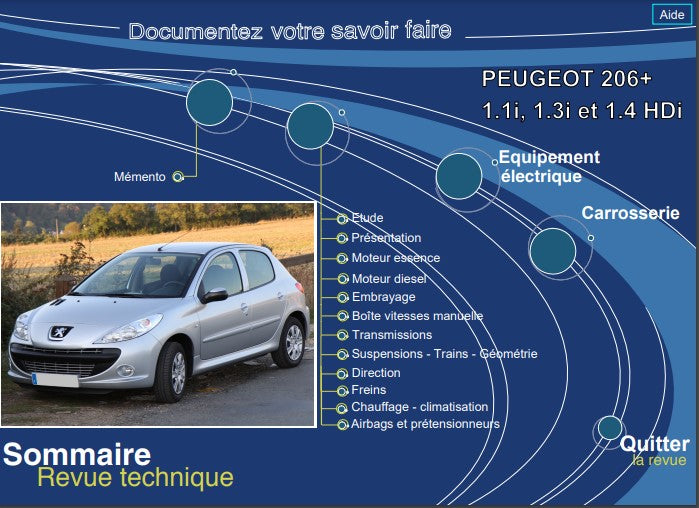 Manuel d'atelier Peugeot 206+ 2009 { {{ Docautomoto }}