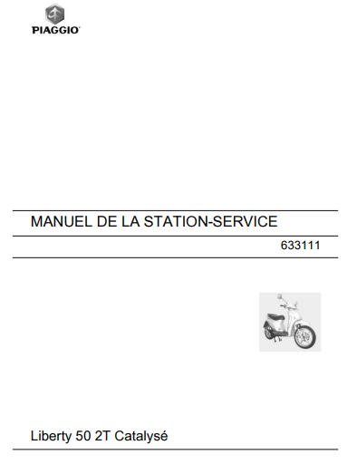 Manuel d'atelier Piaggio Liberty 50 en français { {{ Docautomoto }}