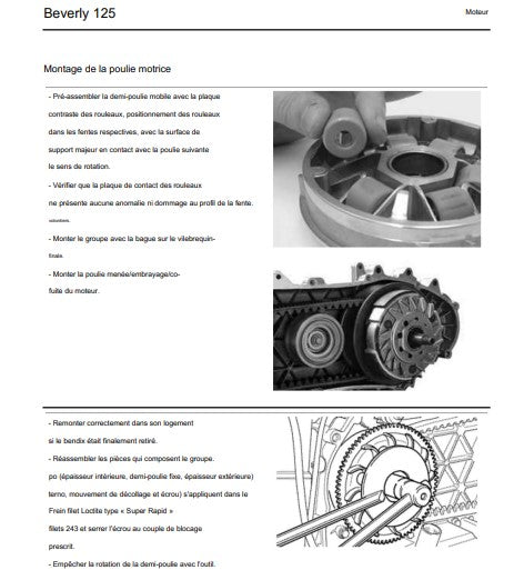 manuel d'atelier Piaggio Beverly 125 2007 { {{ Docautomoto }}