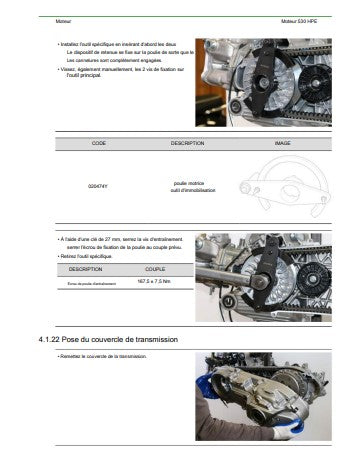 Manuel d'atelier Piaggio MP3 530 HPE 2023 2025 français Docautomoto