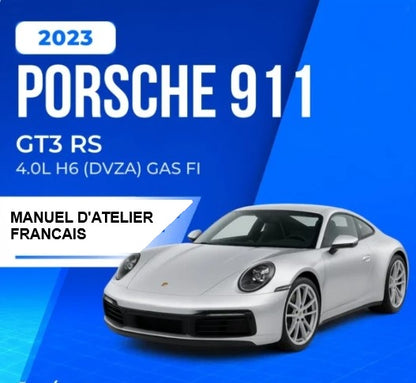 Manuel d'atelier Porsche 911 GT3  RS 2023 français
