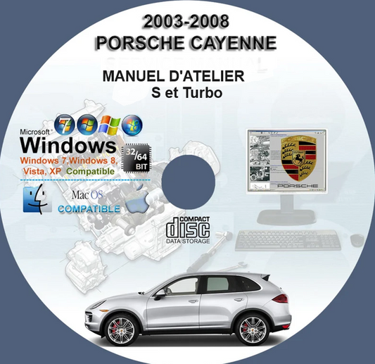 Manuel d'atelier Porsche Cayenne 2003 2008 français { Docautomoto