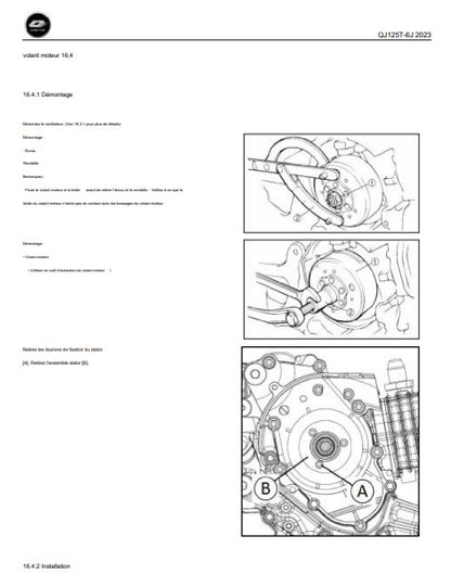 Manuel d'atelier QJMotor Fort 125 2024 français