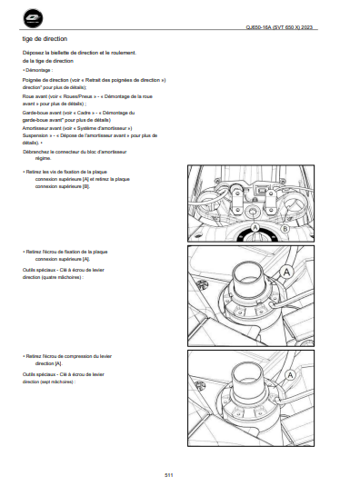 Manuel d'atelier QJMotor SVT650X 2024 français