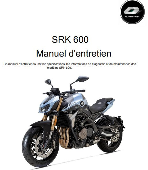 Manuel d'atelier QjMotor SRK600 français
