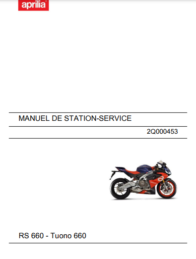 Manuel d'atelier Aprilia 660 RS Tuono 2021 français { Docautomoto