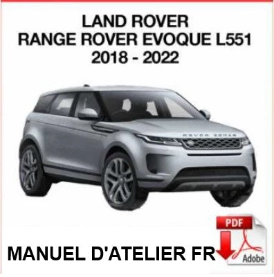 Manuel d'atelier Range Rover Evoque L551 2018 2022 français Docautomoto