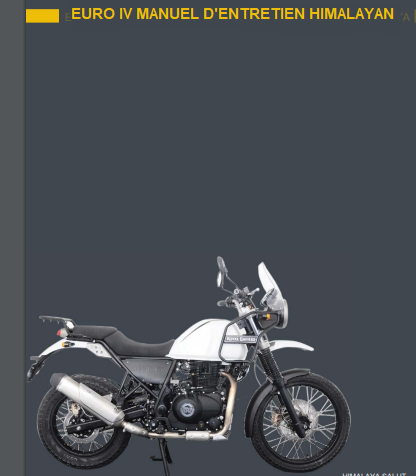 Manuels d'atelier Royal Enfield Himalayan en français { {{ Docautomoto }}