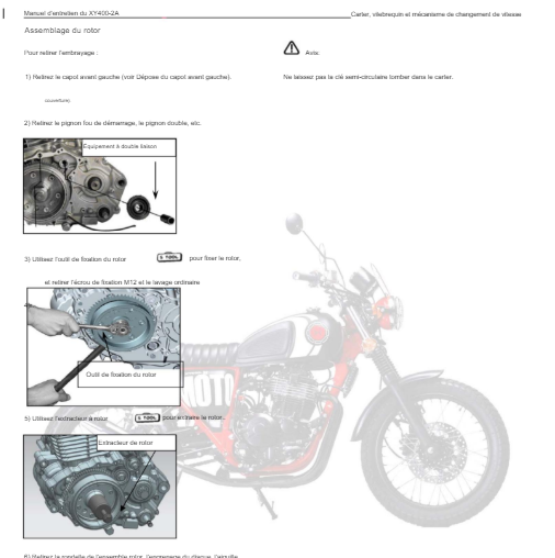 Manuel d'atelier SWM Shineray 400 2020 français { {{ Docautomoto }}