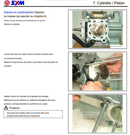 Manuel d'atelier Sym 250 300 GTSi français { {{ Docautomoto }}