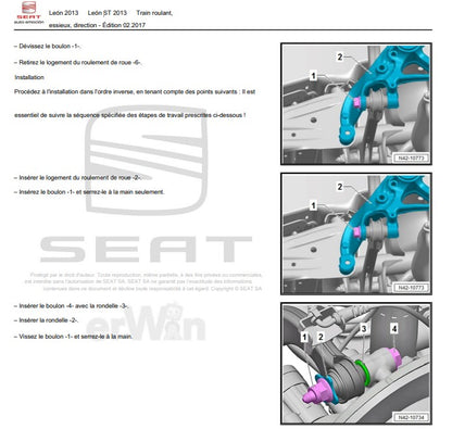 Manuel d'atelier Seat Leon 2013 2019 Français Docautomoto