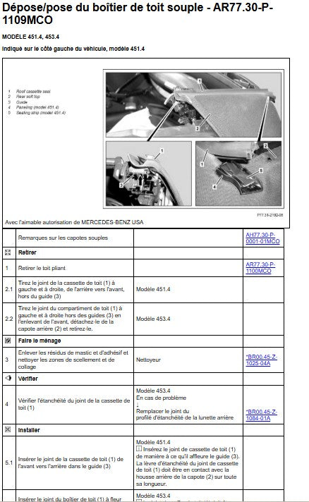 Manuel d'atelier Smart Fortwo 2014 2019 français