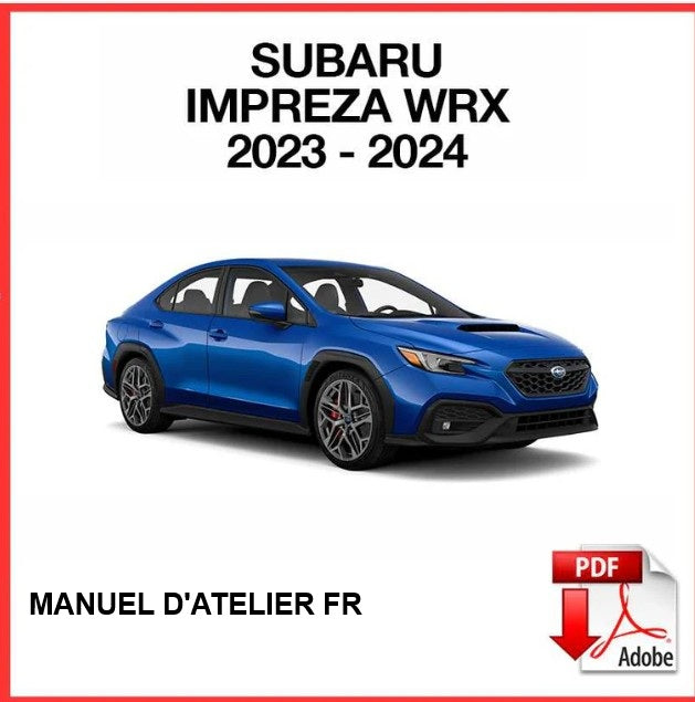 Manuel d'atelier Subaru Impreza WRX 2023 2024 français Docautomoto