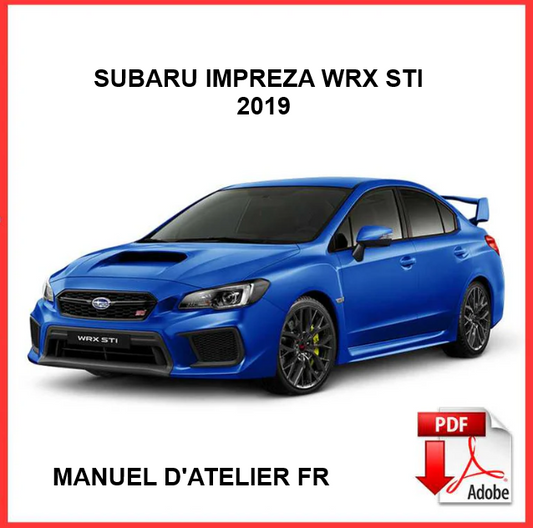 Manuel d'atelier Subaru Impreza WRX STI 2019 français Docautomoto