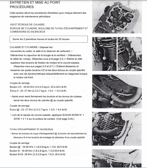 manuel d'atelier Suzuki 350 DR 90 99 en français { {{ Docautomoto }}