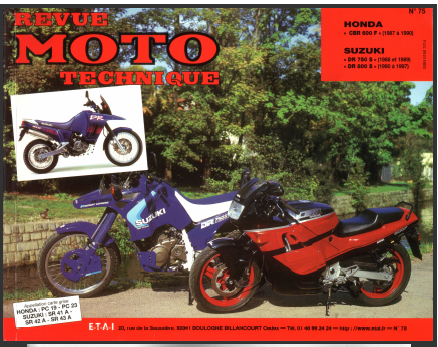 Manuels d'atelier Suzuki 750 et 800 DR en français { {{ Docautomoto }}