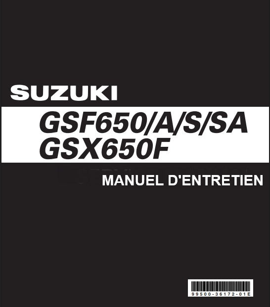 Manuel d'atelier Suzuki GSF650 2007 pdf français Docautomoto