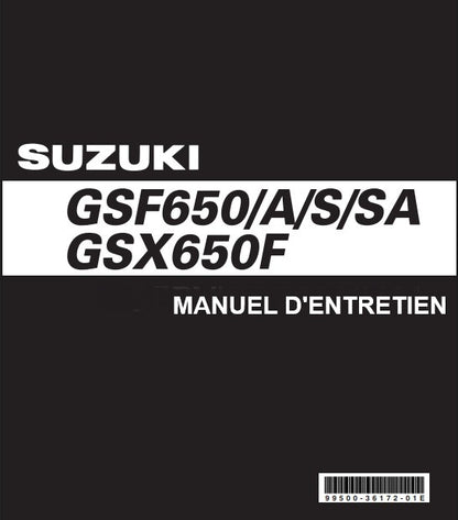 Manuel d'atelier Suzuki GSF650 2007 pdf français Docautomoto