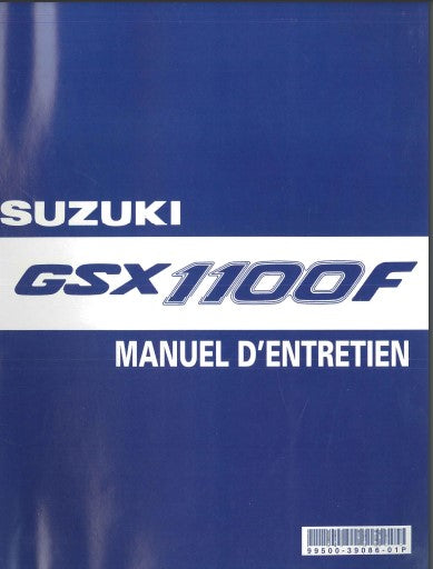 Manuel d'atelier Suzuki 1100 GSXF 1989 1994 français { {{ Docautomoto }}