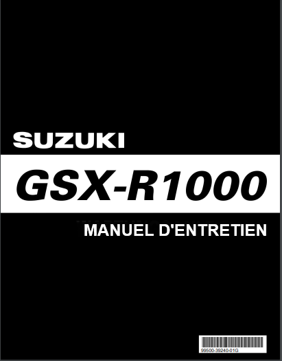 Manuel d'atelier Suzuki GSXR 1000 2003 { {{ Docautomoto }}