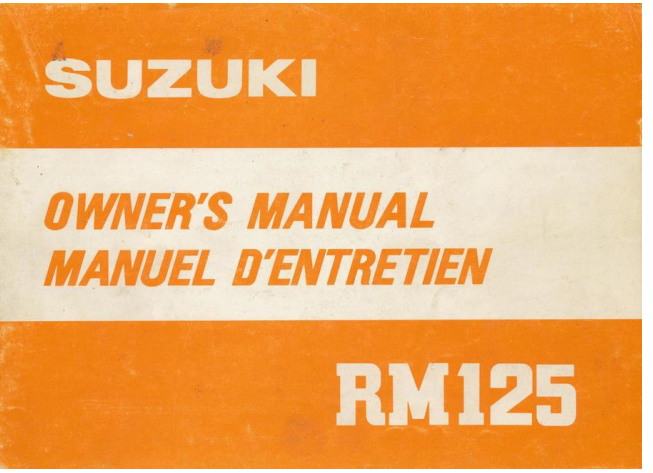 manuel d'entretien Suzuki RM 125 1981 { {{ Docautomoto }}