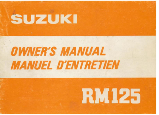 manuel d'entretien Suzuki RM 125 1981 { {{ Docautomoto }}
