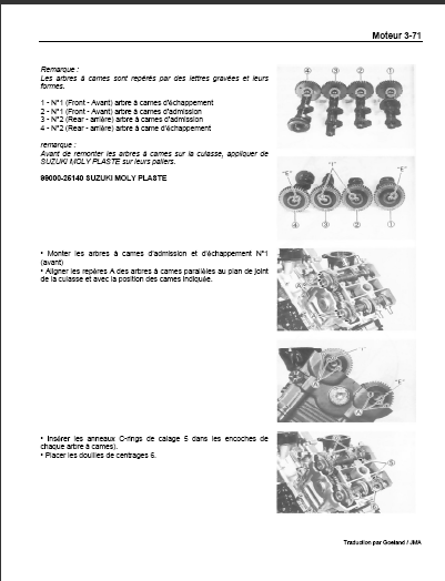 Manuel d’atelier Suzuki TL 1000 S 97 à 2001 français { Docautomoto