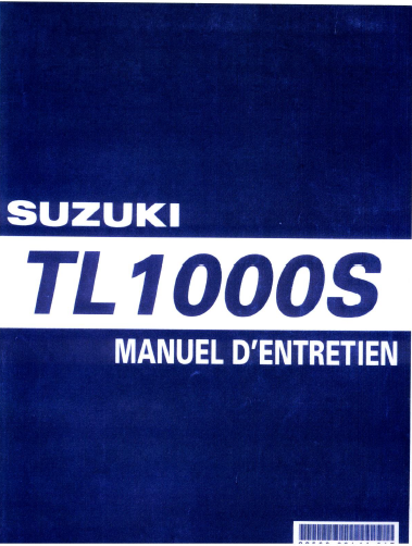 Manuel d’atelier Suzuki TL 1000 S 97 à 2001 français { {{ Docautomoto }}