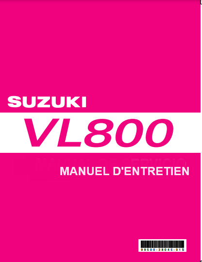 Manuel d'atelier Suzuki 800 Intruder 2001 2006 { {{ Docautomoto }}