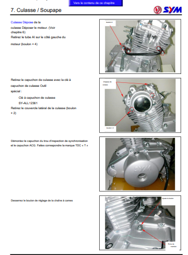 Manuel d'atelier Sym 125 Wolf /Classic français { {{ Docautomoto }}