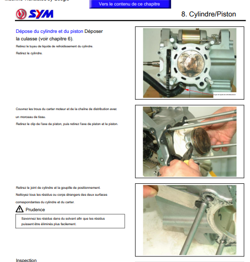 Manuel d'atelier Sym 250 GTS Joymax Injection français { {{ Docautomoto }}