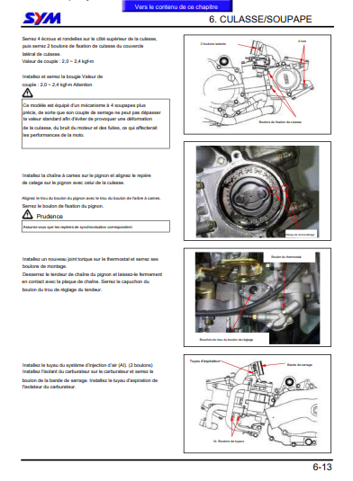 Manuel d'atelier Sym HD 125 200 français { {{ Docautomoto }}