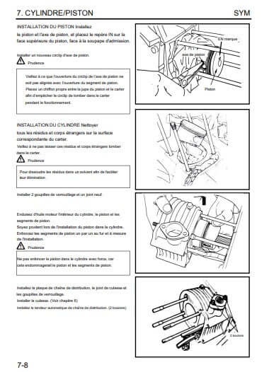 Manuel d'atelier Sym 300 Joyride E5 2021 français Docautomoto