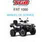 Manuel d'atelier TGB EST1000 en français { AUTHENTIQU'ERE