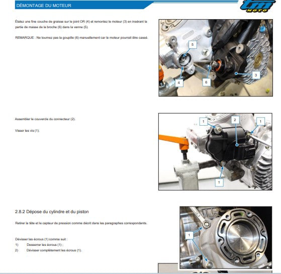 Manuel d'atelier TM Racing 125 2temps 2025 français Docautomoto