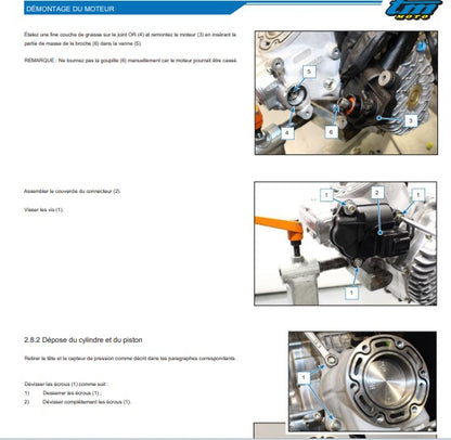 Manuel d'atelier TM Racing 125 2temps 2025 français Docautomoto