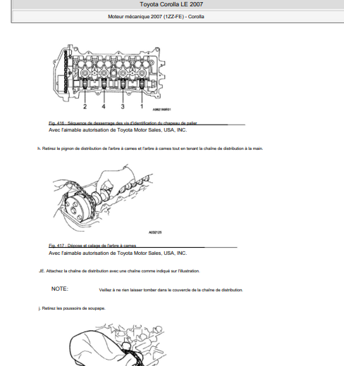 Manuel d'atelier Toyota Corolla Auris 2006 2012 français Docautomoto
