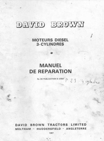 manuel d'atelier David Brown 3cylindres diesel { Docautomoto