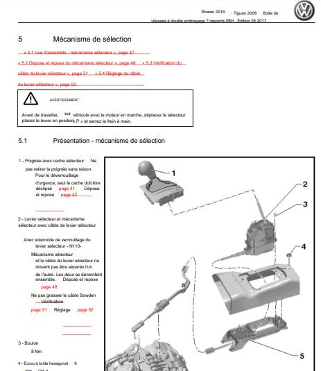manuel d'atelier Volkswagen Sharan 2012 2020 français Docautomoto