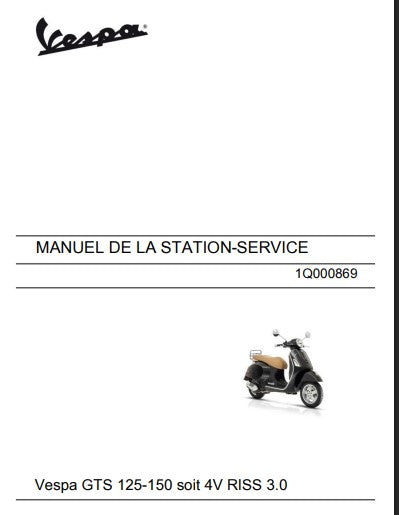 manuel d'atelier Vespa 125 GTS Euro 5 2021 français Docautomoto