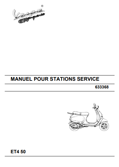 Manuel d'atelier Vespa 50 ET4 2007 français Docautomoto