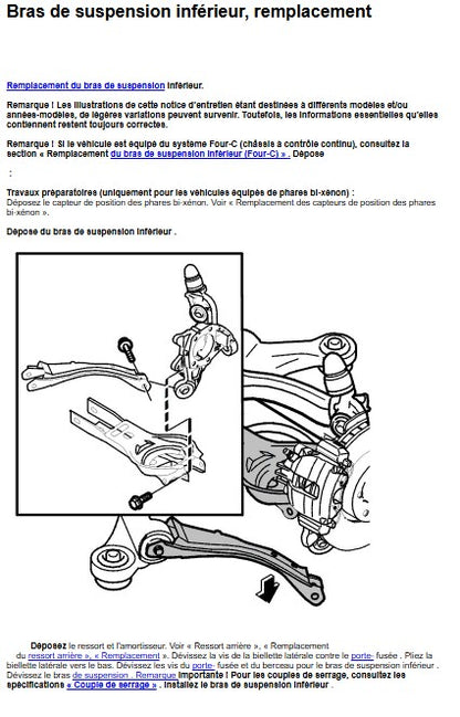 Manuel d'atelier Volvo S80 T6 1999 français
