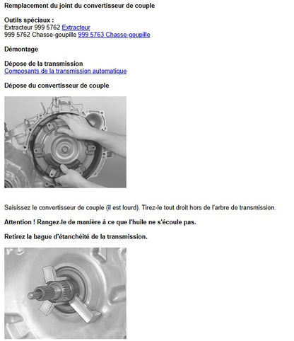Manuel d'atelier Volvo S80 T6 2001 français
