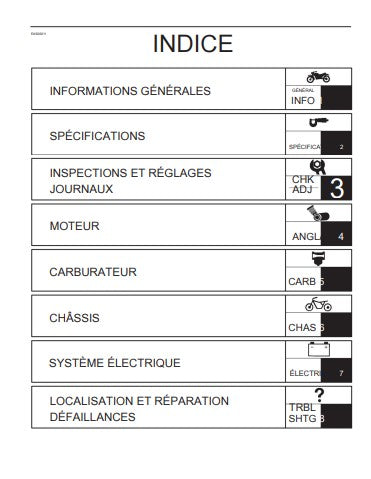 Manuel d'atelier Yamaha 125 Virago 2000 pdf en français Docautomoto